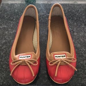 Hunter ballet rain flats Size 6
